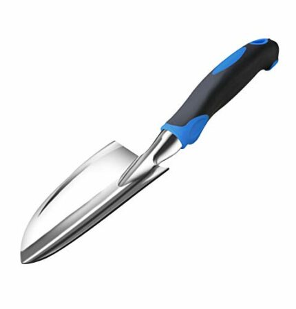 Sinoer Bend-Proof Garden Spades - Aluminum Heavy Duty Shovels of 30cm L x 7.5cmW Ergonomic Rubberized Non-Slip Grip Handle Little Shovel for Plan