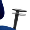 Rocada, Adjustable Desk Chair, Office Chair with Armrest and wheels, Comupter Swivel Chair in Reinforced Breathable Fabric (Blue)