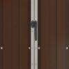 LUKEO Garden Shed Brown 107.5x46x183 cm Galvanised Steel Outdoor Storage Space