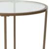 Flash Furniture Glass End Table, Clear/Brushed Gold, Set of 1