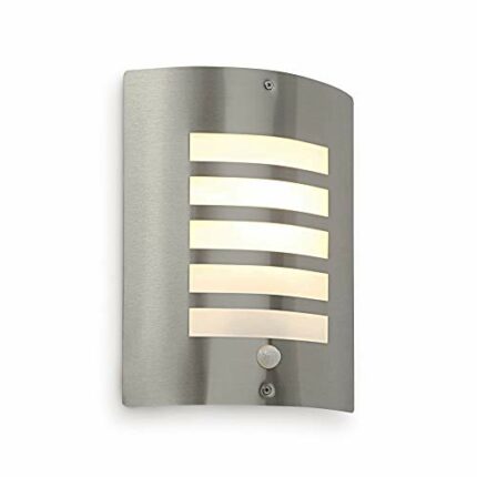 Bianco PIR Lights Outdoor - Outside Lights Mains Powered - Security Lights with Motion Sensor Mains Powered - IP44 Rated Wall Lights - E27 LED Co