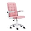 YT.JYUERI Relax Comfortably Safe Office Chair Pu Leather Anchor Live Broadcast Swivel Chair Girl Cute Bedroom Office Rotating Backrest Small Swiv