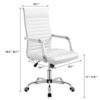 MIAOHY Faux Leather Lift Swivel Office Conference Gaming Desk Chair Executive Conference Task Chair with Arms (Color : D, Size : Light Grey)