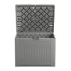 Rubbermaid Outdoor Easy Install Deck Box, Medium, Weather Resistant, Gray for Lawn, Garden, Pool, Tool Storage, Home Organization