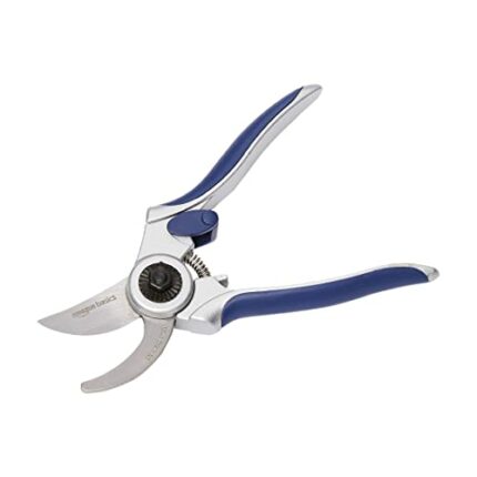 Amazon Basics 17.8 cm Steel Bypass Pruning Shears, Blue