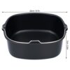 BORDSTRACT Nonstick Cake Barrel for Air Fryers, Round Air Fryer Accessory with Stainless Steel Handle, BPA-Free and Dishwasher Safe, Compatible w