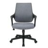 YT.JYUERI Relax Comfortably Safe Home Office Chair Ergonomic Design Soft Seat Adjustable with Air Lift System, Velvety Top Gray Fabric, Black Bas