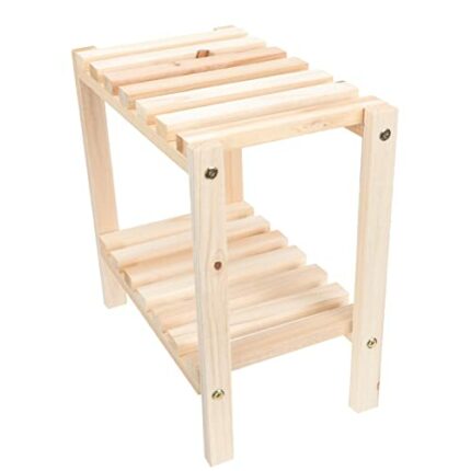 Zerodeko Office Shelf Wood Desktop Shelf Desktop Bookshelf Office Desk Shelf Rack Countertop Shelf Rack Organizer Toiletry Stand for Office Kitch