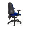 Rocada, Adjustable Desk Chair, Office Chair with Armrest and wheels, Comupter Swivel Chair in Reinforced Breathable Fabric (Blue)
