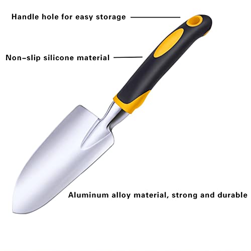 Garden Trowel Hand Shovel Aluminum Alloy Shovel for Planting Transplanting Weeding Moving (Smooth)