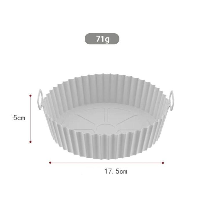 ACE Silicone Air Fryer Liners – 2-Pack 3QT-5QT Round Air Fryer Silicone Liners – Food-Grade Silicone Liners – Non-Sticky Heat-Resistant Reusable