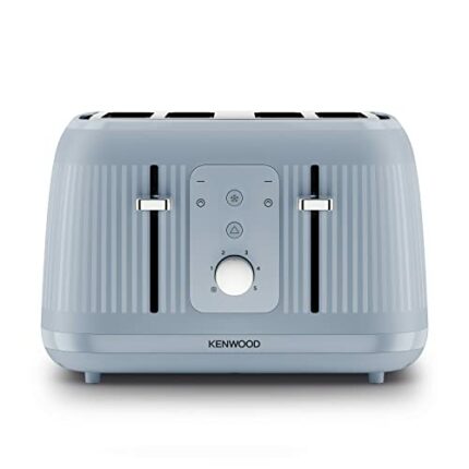 Kenwood Dawn Toaster, 4 Slot Toaster, Reheat, 5 Browning Settings, Defrost and Cancel Functions, Pull Crumb Tray, TFP09.​000BL, 1800W, Stone Blue