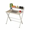 EYHLKM Foldable Laptop Table, 2-Layer Folding Desk for Small Space, Home Corner Desks Simple Computer Desk with Shelf Folding Laptop Table