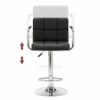 Ygqbgy White Desk Chairs with Wheels Modern PU Leather Office Chair Adjustable Home Computer Executive Chair on Wheels 360° Swivel (Color : Black
