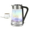 Salter EK5078IR Glass Electric Kettle with Iridescent Finish, 1.7 L Capacity, Limescale Filter, Easy-Fill Lid, for Left & Right Handed Users, Col