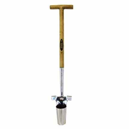 Spear & Jackson 4813BP Traditional Stainless Long Handle Bulb Planter, Brown And Silver