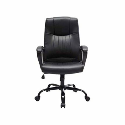 n/a Executive Office Chair Wide Seat Swivel Rolling Chair Ergonomic Desk Computer Chair High Back & Lumbar Support Arms for Home Office Black