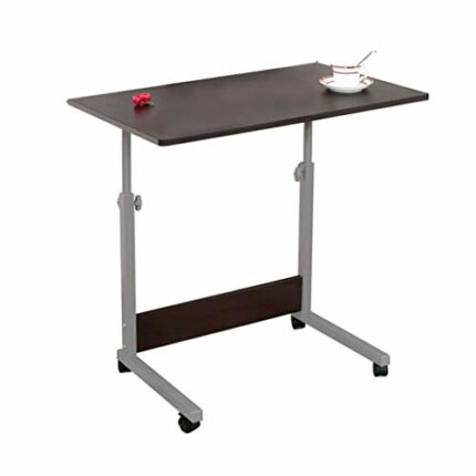 JYJZHX Laptop Stand Rolling Cart, Foldable Portable Mobile Height Adjustable Standing Table for Home Office
