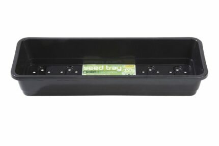 Garland G126B Narrow Seed Tray With Holes, Black, 37cm (L) x 13.5cm (W) x 5cm (H)
