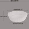 2 Pcs Reusable Air Fryer Silicone Liners, 7 Inch Non-Stick Air Fryer Silicone Pot, Replacement of Parchment Paper Liners Air Fryer Accessories, F