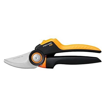 Fiskars M bypass pruner, X-series PowerGear, P921, with roll handle, for fresh branches and twigs, non-stick, stainless steel blades, length: 20.