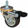 GTYT 1.5 Inch Furniture Casters 40mm M6×15mm Thread Silent Wheels Rubber Casters With Brake Universal Swivel Trolley Transport Casters For Flower