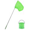 Worown 1 Pack Telescopic Butterfly Nets, Extendable Fishing Nets with 1 Folding Water Buckets for Catching Insects Bugs Playing Outdoor