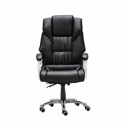 n/a Office Chair Swivel Ergonomic High-back Executive Desk Chair Adjustable Height, Black, PU