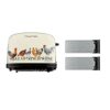 Russell Hobbs 25780 Emma Bridgewater 4 Slice Toaster - Rise & Shine Hen's with Wide Slots and Independent 2 Slot Operation, Cream