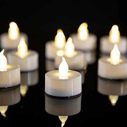 simile Tea Lights 24 Pack No Flameless LED Tea Lights Candles Battery Powered Fake Candles 100 Hours for Wedding Party Holidays Home Decoration O