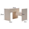 NXYJD Creative Flexible Solid Wood Table Bookshelf for Office Home Bedroom Storage Rack Students Desktop Wood Bookcase with Drawers