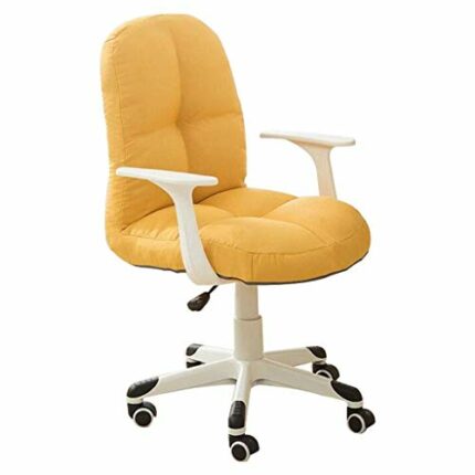LZQDM Office chair-Home Chair Comfortable High Rebound Sponge PadErgonomic Backrest Fixed Armrest
