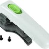 SPARES2GO Handle with Screws Compatible with Tefal Fits Actifry Fryer (White Handle, Green Control Knob Button)