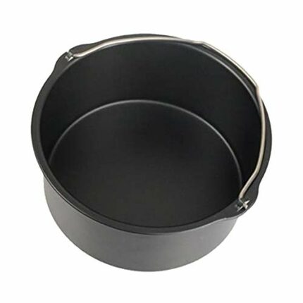 YHUS Air Fryer Accessories, Cake Barrel And Pizza Pan, Round Cake Tin, 6/7/8 inch General Air Fryer Accessories, Baking Cake Tin with Handles, No