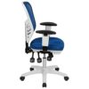 Flash Furniture Office Chair, Mesh, Foam, Polyester, Plywood, Plastic, Metal, Blue, 68.58 x 64.77 x 112.4 cm