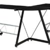SIGNATURE DESIGN BY ASHLEY Home Office Computer Desk, Metal, Black & Silver, W x 51" D x 27" H