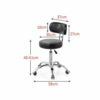 SLNFXC Office PC Desk Chairs, Faux Leather Executive Computer Chair Home Office 360°Swivel Chairs with Armrests and Backrest (Color : Wit)