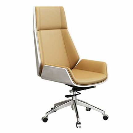 office chair gaming chair computer chair Ergonomic Office Chair High Back, Wooden and PU Leather Seat Adjustable Height Computer Desk Chair for H