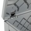 Rubbermaid Outdoor Easy Install Deck Box, Medium, Weather Resistant, Gray for Lawn, Garden, Pool, Tool Storage, Home Organization