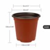 Vockvic 50 Pieces Plastic Plant Pots, Multifunctional Garden Planter, Practical Seed Tray Flower Seeding Nursery Pots, Ideal for Herb Flower Bedd