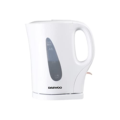 Daewoo Essentials, Plastic Kettle, Black, 1.7 Litre Capacity, Fill 7 Cups, Family Size, Visible Water Window For Easy Monitoring, Led Light Indic