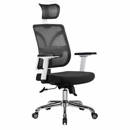 MMAXZ Black Office Chair with Arms and Back Support Executive Adjustable Computer Chair Swivel Ergonomic Desk Chair Comfy Padded for Office/Home/