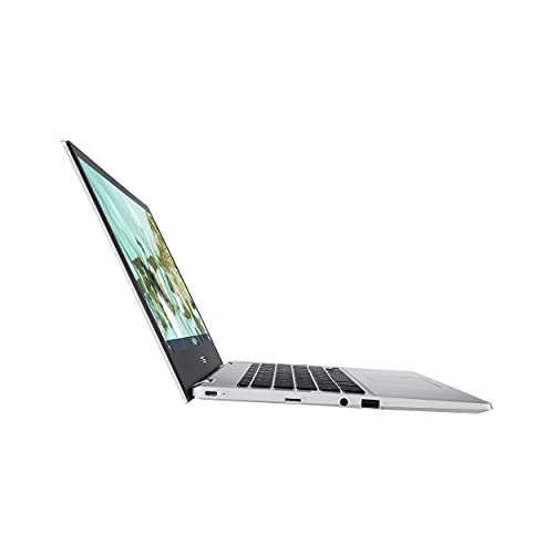ASUS Chromebook CX1, 14" Full HD NanoEdge Display, Intel Celeron N3350 Processor, 64GB eMMC, 4GB RAM, Chrome OS, Transparent Silver, CX1400CNA-AS