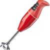 Bamix CLASSIC Stick Blender Set with multi-purpose stainless steel blade, 140 Watts, 2 Speeds, Made in Switzerland, Red