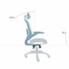 WALNUT Ergonomic Office Chair Modern Desk Chair Adjustable Seat Cushion and Headrest, Breathable Mesh Backrest, Black (no Footrest)