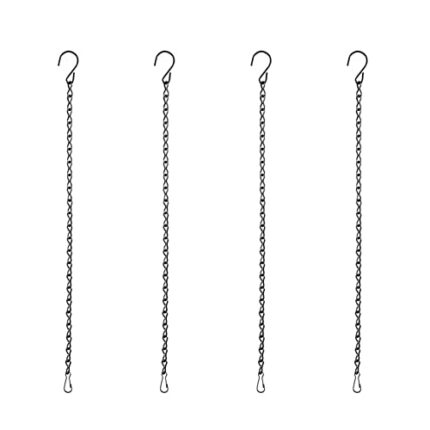 4 Pcs Black Hanging Chains Hanging Chains Hanging Basket Chains with Rotating Black Metal Hanging Basket Chains Iron Hanging Plants for Hanging B