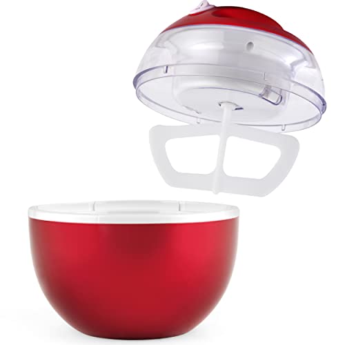 American Originals EK2208AOAR Ice Cream Maker – Frozen Yoghurt, Gelato, Sorbet Machine, 0.6 L Freezing Bowl, Small Countertop Compact Freezer Des