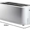 ZWILLING ENFINIGY Long Slot Toaster, 3 Automatic Programs, 7 Degree Toasting, Shut Off Function, for 4 Short or 2 Long Slices, Silver