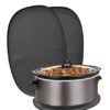 2PCS Slow Cooker Mat,Oval Slow Cooker Heat Resistant Mat,Protector Slider Mat Compatible with Crockpot 6-8 Quart,Appliance Slider Kitchen Counter