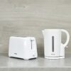 White Toaster 2 Slice - With Browning Controls & Anti-Jam Function - Compact Design 2 Slice Toaster - Easy to Clean with Removable Crumbs Tray -